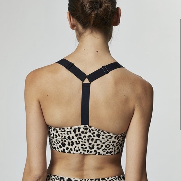 VARLEY NWT HARPER LEOPARD PRINT SPORTS BRA XS - Picture 2 of 3